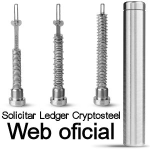 Capsula Ledger cryptosteel de acero para guardar la frase semilla protegida